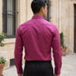 Men Regular Fit Solid Button-Down Collar Formal Shirt ( RDSH 9042Wine )