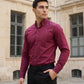 Men Regular Fit Solid Button-Down Collar Formal Shirt ( RDSH 9042Wine )