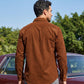 Men Standard Corduroy Cotton Shirt ( RDSH 925Brown )