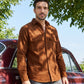 Men Standard Corduroy Cotton Shirt ( RDSH 925Brown )