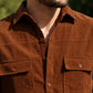 Men Standard Corduroy Cotton Shirt ( RDSH 925Brown )