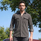 Men Standard Corduroy Cotton Shirt ( RDSH 925Grey )