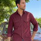Men Standard Corduroy Cotton Shirt ( RDSH 925Maroon )