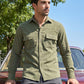 Men Standard Corduroy Cotton Shirt ( RDSH 925Pista )