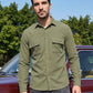 Men Standard Corduroy Cotton Shirt ( RDSH 925Pista )