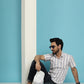 Men's Vertical Striped Half Sleeve Casual Shirt for Mens