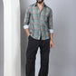 Cotton Blend Checked Casual Shirt for Mens