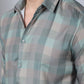 Cotton Blend Checked Casual Shirt for Mens