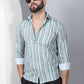 Striped Cotton Blend Casual Shirt For Men