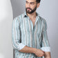 Striped Cotton Blend Casual Shirt For Men