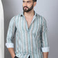 Striped Cotton Blend Casual Shirt For Men