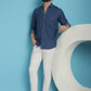 Faded Cotton Denim Casual Shirt
