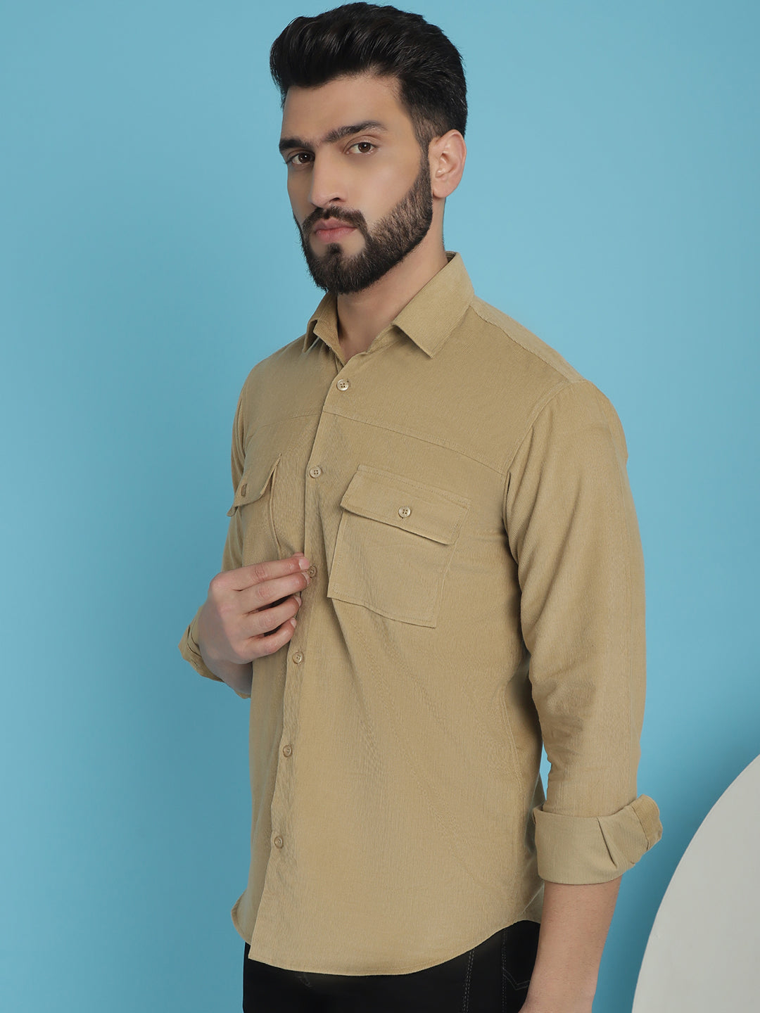 Men Standard Corduroy Cotton Shirt