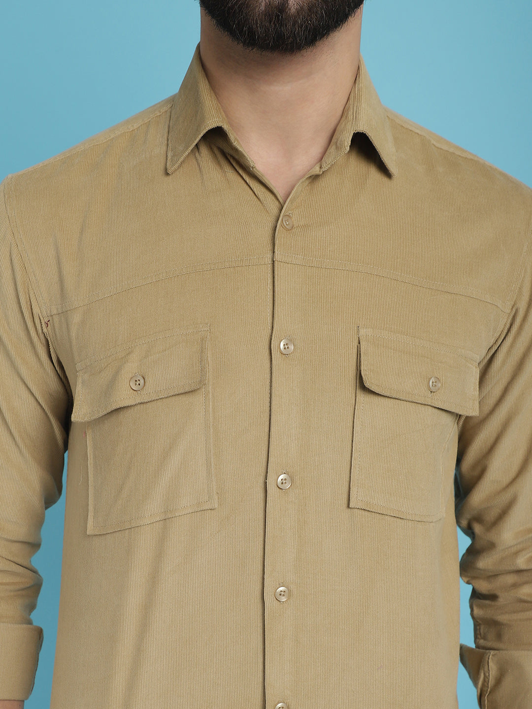 Men Standard Corduroy Cotton Shirt