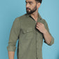 Men Standard Corduroy Cotton Shirt