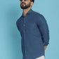 Faded Cotton Denim Casual Shirt for Men
