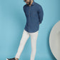Faded Cotton Denim Casual Shirt for Men