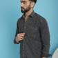 Faded Cotton Denim Casual Shirt for Men