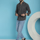 Faded Cotton Denim Casual Shirt for Men