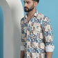 Men Printed Corduroy Cotton Shirt