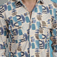Men Printed Corduroy Cotton Shirt