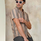 Striped Half Sleeve Cotton Shirt for Men