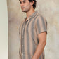 Striped Half Sleeve Cotton Shirt for Men