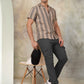 Striped Half Sleeve Cotton Shirt for Men