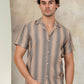 Striped Half Sleeve Cotton Shirt for Men