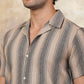 Striped Half Sleeve Cotton Shirt for Men