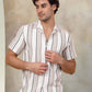 Striped Half Sleeve Cotton Shirt for Men