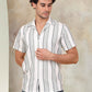 Striped Half Sleeve Cotton Shirt for Men