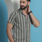 Printed Half Sleeve Cotton Shirt for Men