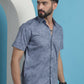 Printed Half Sleeve Cotton Shirt for Men