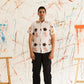Classic Peach Floral Printed Spread Collar Cotton Curved Casual Shirt