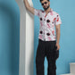 Pink Floral Printed Cotton Casual Shirt