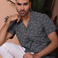 Black Paisley Printed Cotton Casual Shirt