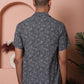 Black Paisley Printed Cotton Casual Shirt