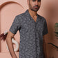 Black Paisley Printed Cotton Casual Shirt