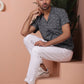 Black Paisley Printed Cotton Casual Shirt