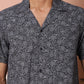 Black Paisley Printed Cotton Casual Shirt