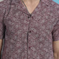 Maroon Paisley Printed Cotton Casual Shirt