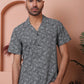 Olive Green Paisley Printed Cotton Casual Shirt