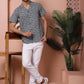 Olive Green Paisley Printed Cotton Casual Shirt