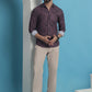 Purple Floral Printed Cotton Casual Shirt