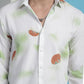 White Floral Printed Cotton Casual Shirt