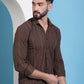 Brown Striped Casual Shirt for Mens.