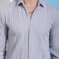 Grey Striped Casual Shirt for Mens.