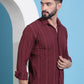 Maroon Striped Casual Shirt for Mens.