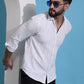 White Striped Casual Shirt for Mens.